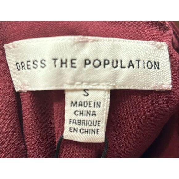 Dress the Population Sequin Tiered Point D'Esprit Dress NWT Size Small - Picture 6 of 6